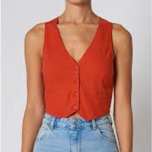 NWT Rollas Dallas Linen Vest